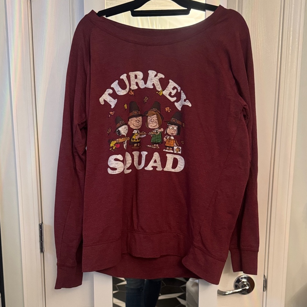 Turkey Squad Women's Burgundy Thanksgiving Holiday